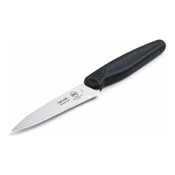 Taylor 5248386 3.5" Paring Knife with Black Large Silicone Handle