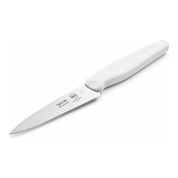 Taylor 5248387 3.5" Paring Knife with White Large Silicone Handle