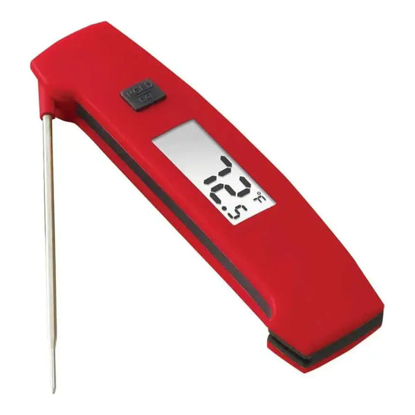 Taylor 5256860 Red Waterproof Digital Folding Thermocouple Thermometer with Rotating Display