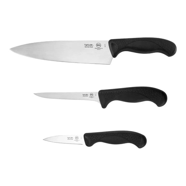 Taylor 5271192 Black 3 Piece Knife Set