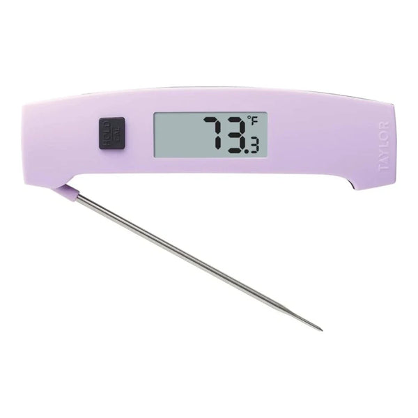 Taylor 5293167 Purple Waterproof Digital Folding Thermocouple Thermometer with Rotating Display