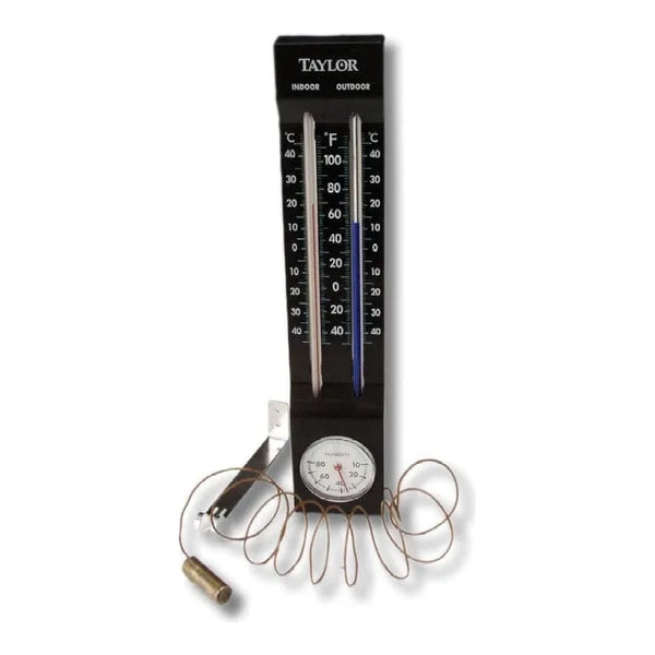 Taylor 5329 9.75" Indoor and Outdoor Thermometer with Hygrometer, -40 to 100 F