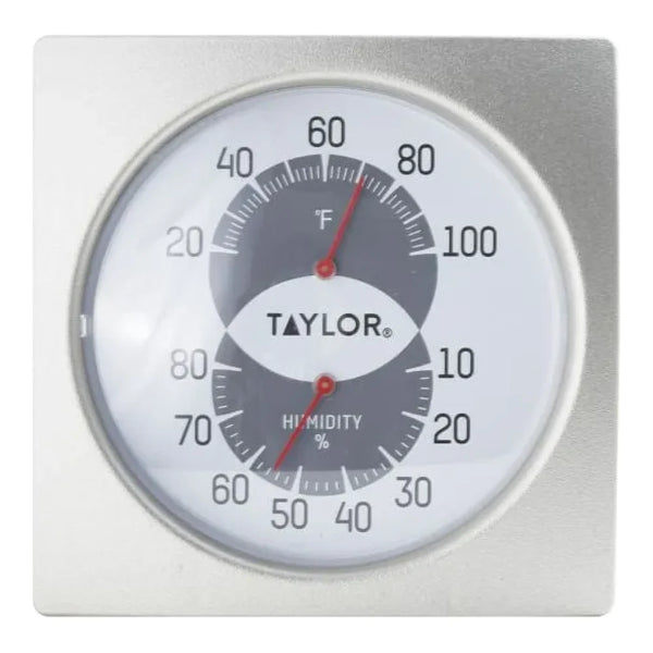 Taylor 5504 4" Indoor Dial Thermometer and Hygrometer, 20 - 100 F