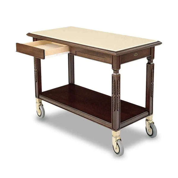 Forbes Industries 5520 21" Hardwood Service Cart - Solid Wood Square Legs