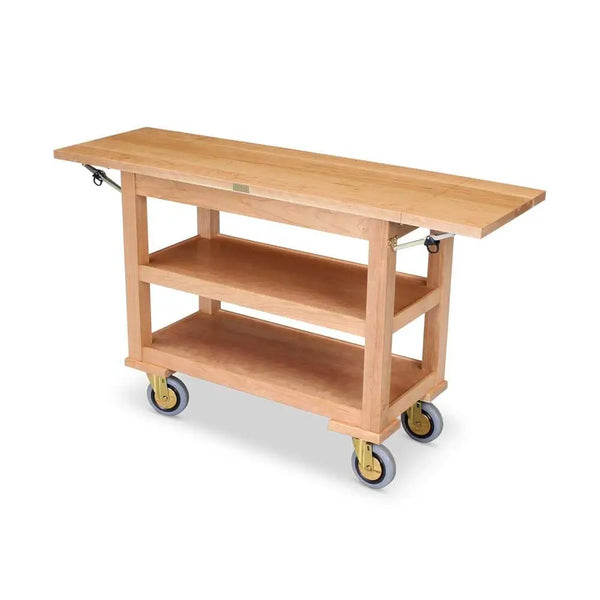 Forbes Industries 5529 16" Hardwood Service Cart - Solid Wood Square Legs