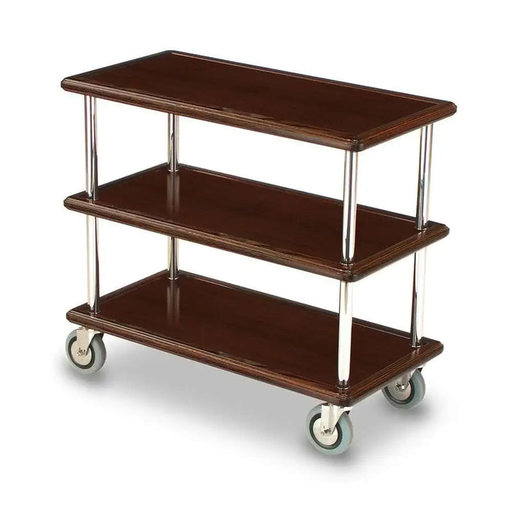 Forbes Industries 5530 18" Hardwood Service Cart - Three Wood Veneer shelves