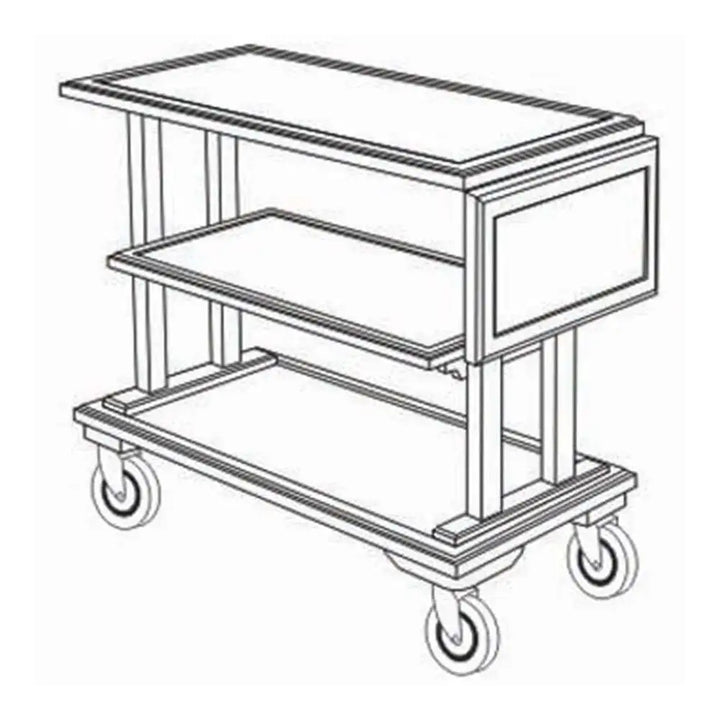 Forbes Industries 5535 18" Hardwood Service Cart - Open W/Solid Wood