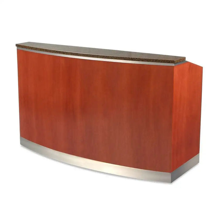 Forbes Industries 5771-5 30" Wood Veneer Mobile Bar - Avonite Top, Stainless Steel Work Surface - The Horecastore