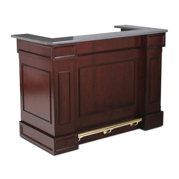 Forbes Industries 5779-6 30" Hardwood Mobile Bar - 6ft Traditional Style with Wood Veneer - The Horecastore