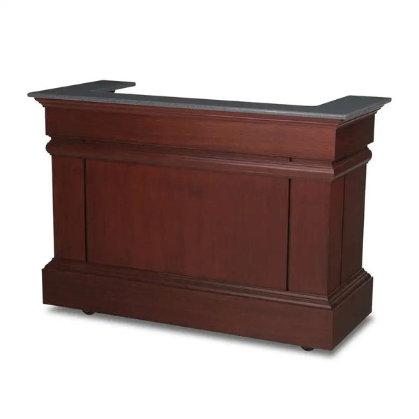 Forbes Industries 5781-6 30" Hardwood Mobile Bar (6 ft. length) Wood Veneer W/solid Wood Molding. - The Horecastore