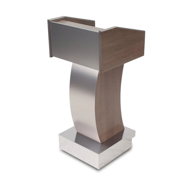 Forbes Industries 5891 22.5" Deluxe Podium - Pedestal Design with Modern Curved Cabinet