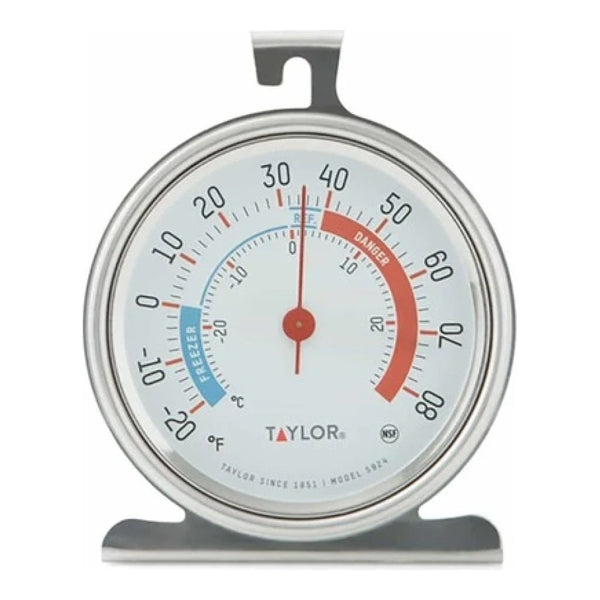 Taylor 5924 3" Dial Refrigerator / Freezer Thermometer, -20 to 80 F