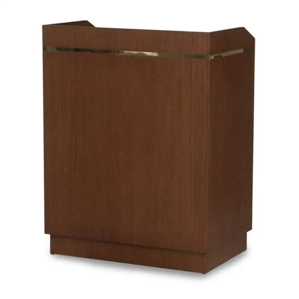 Forbes Industries 5924 34.5" Host / Bellman's Station, Wood Veneer Cabinet W/Two Locking Drawers