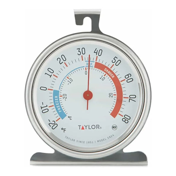 Taylor 5924 3" Dial Refrigerator / Freezer Thermometer, -20 to 80 F