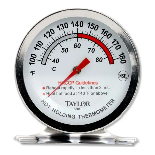 Taylor 5980N 2" Dial Professional Hot Holding Thermometer, 100 - 180 F