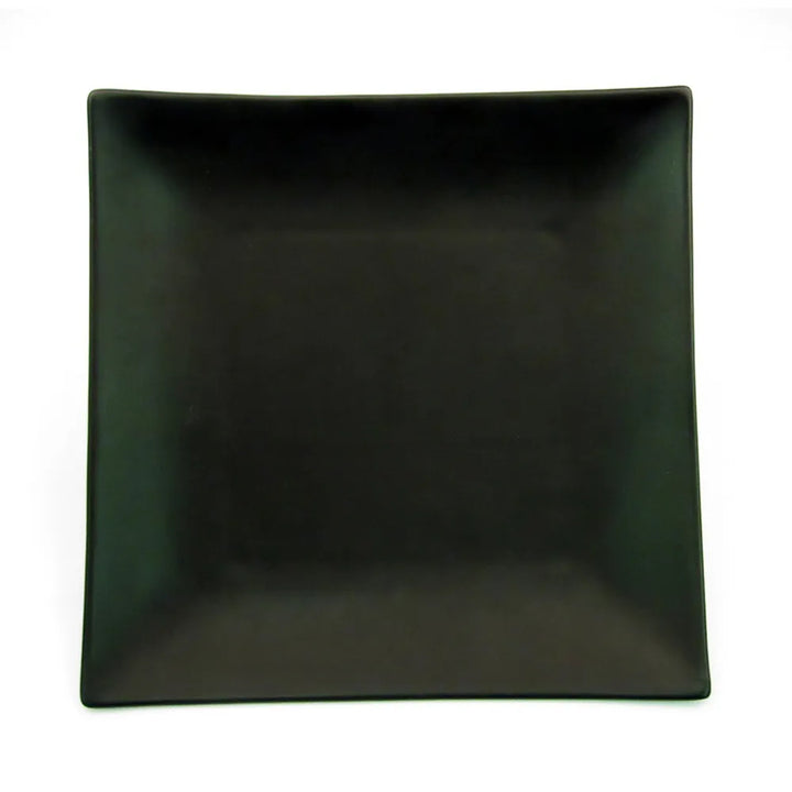 CAC China 6-S16-BLK Square Plate Non-Glare Glaze Black 10" Case of 12 Pcs