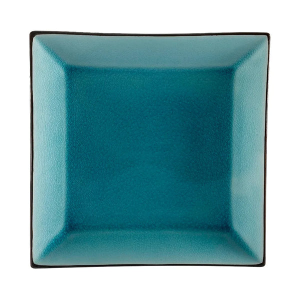 CAC China 6-S16-BLU Square Plate Lake Blue 10" Case of 12 Pcs