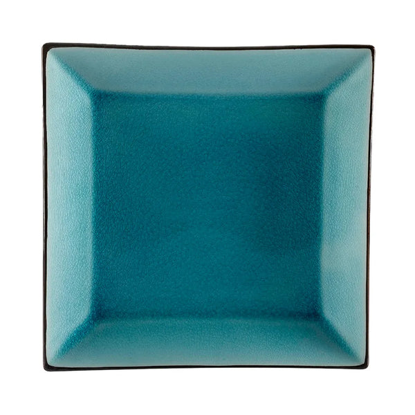 CAC China 6-S21-BLU Square Plate Lake Blue 11 1/2" Case of 12 Pcs