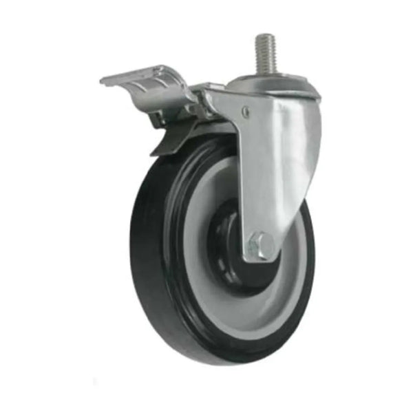 Forbes Industries 6045-ST\BK 5" Replacement Caster w/zinc plated Brake Kit - The Horecastore