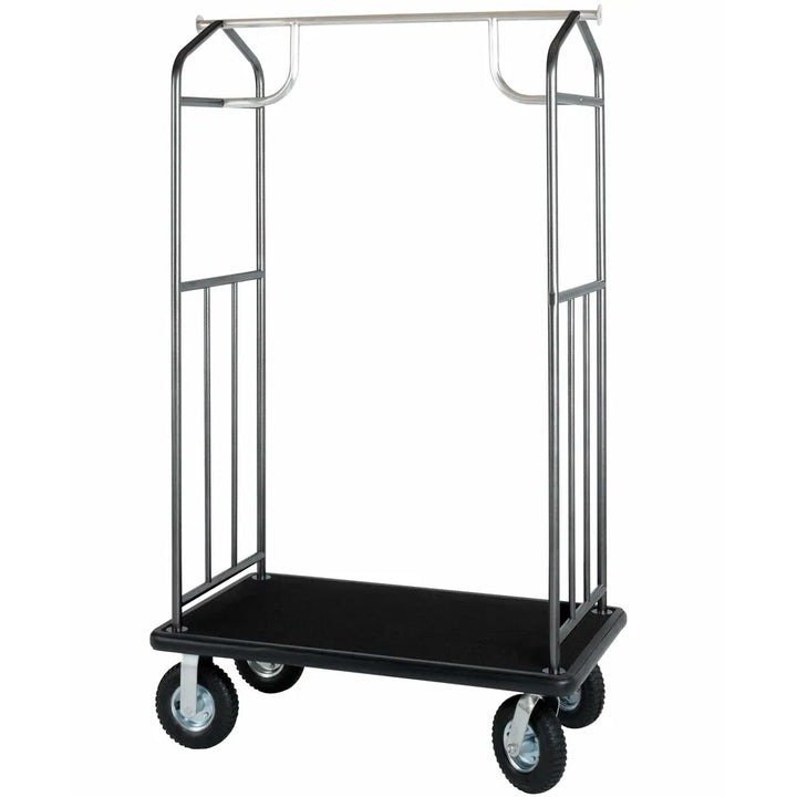 Hospitality 1 Source XDBCPC01-6 Transporter Bellman's Cart — Hammertone; 6" pneumatic wheels