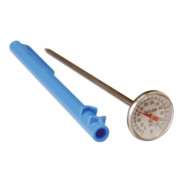 Taylor 6092N 1" Dial Instant Read Pocket Probe Thermometer, 0 - 220 F