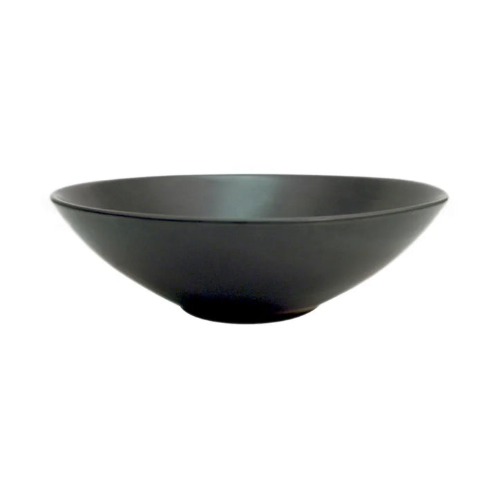 CAC China 666-15-BLK Soup/Salad Bowl 20oz Non-Glare Glaze Black 7" Case of 24 Pcs