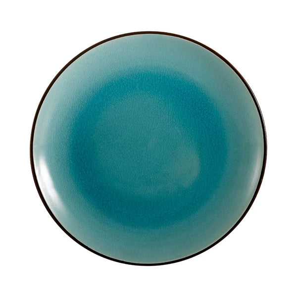 CAC China 666-16-BLU Coupe Plate Lake Blue 10" Case of 12 Pcs