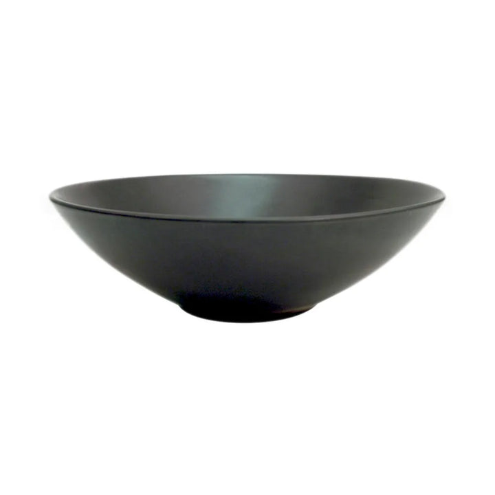 CAC China 666-28-BLK Soup/Salad Bowl 30oz Non-Glare Glaze Black 8" Case of 12 Pcs