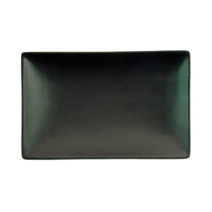 CAC China 666-33-BLK Rect. Platter Non-Glare Glaze Black 5" Case of 36 Pcs