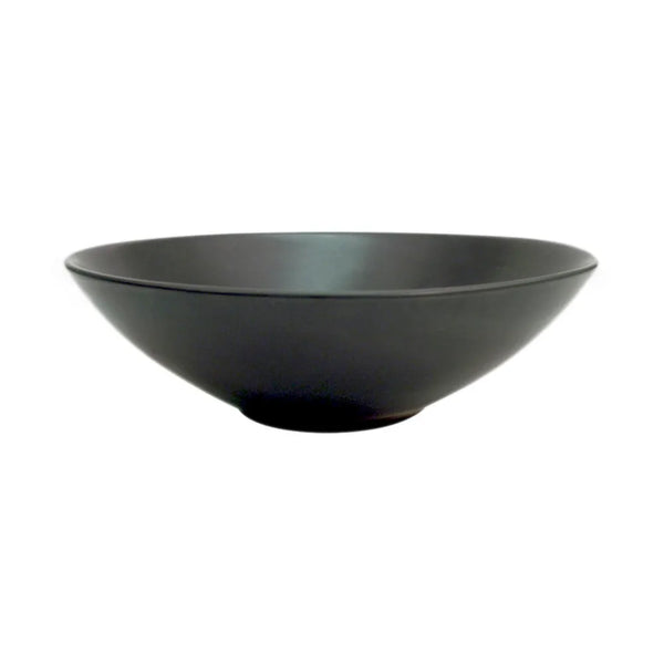 CAC China 666-39-BLK Soup/Salad Bowl 40oz Non-Glare Glaze Black 9" Case of 12 Pcs