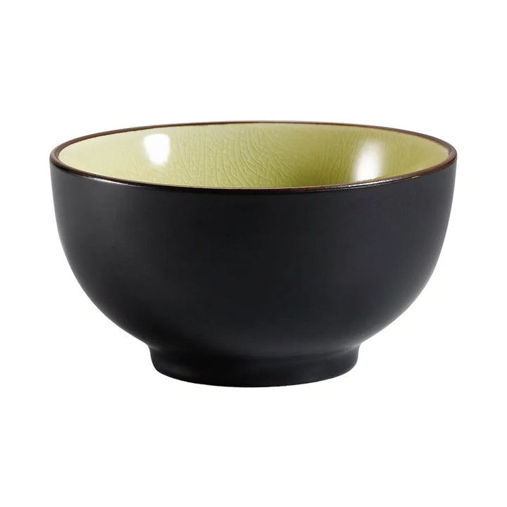 CAC China 666-4-G Rice Bowl 10 Oz Golden Green 4 3/4" Case of 36 Pcs