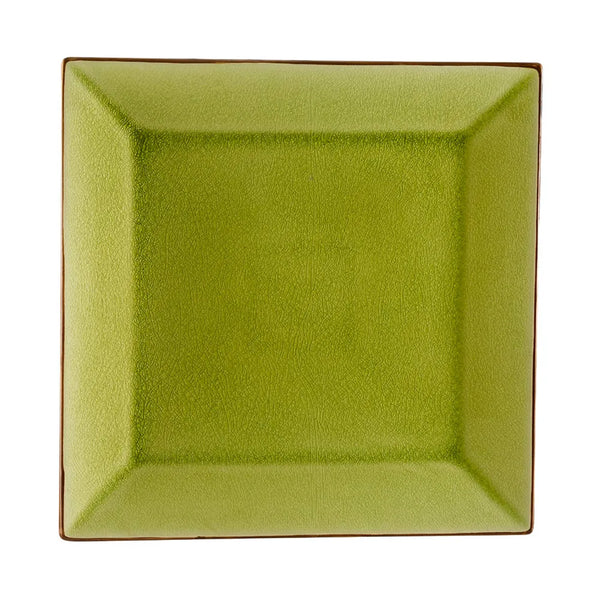 CAC China 666-5-G Square Plate Golden Green 5" Case of 36 Pcs