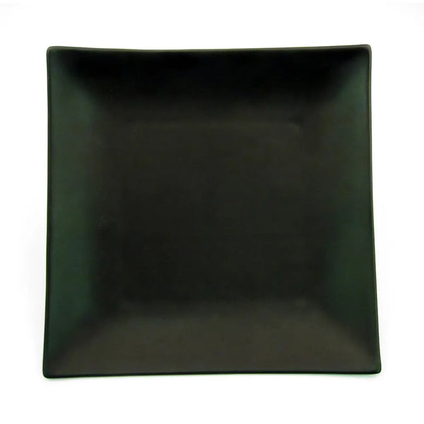 CAC China 666-8-BLK Square Plate Non-Glare Glaze Black 9" Case of 24 Pcs