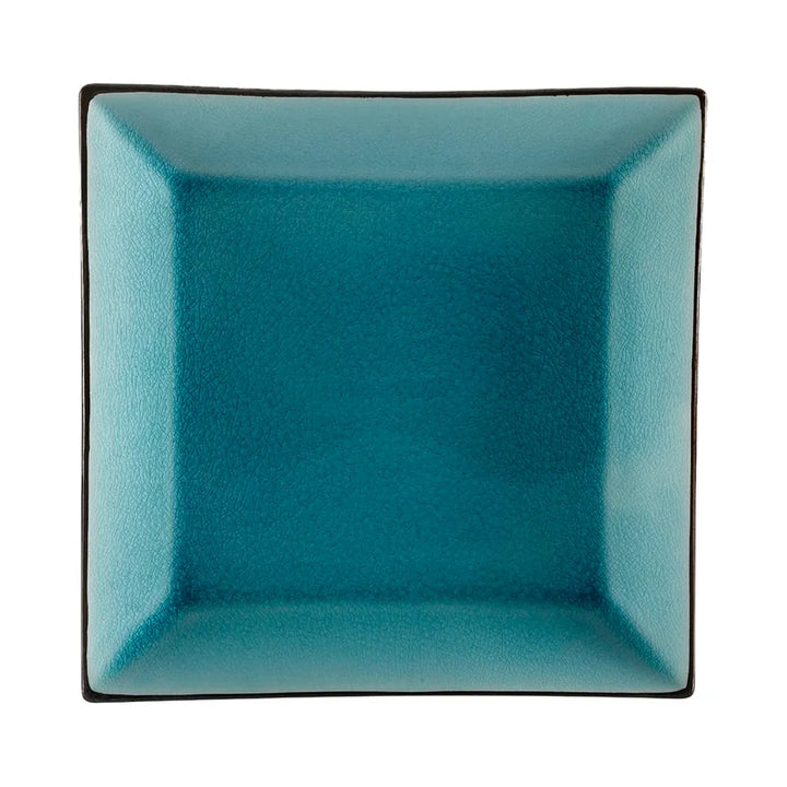 CAC China 666-8-BLU Square Plate Lake Blue 9" Case of 24 Pcs