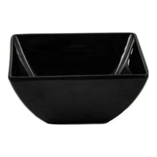 Thunder Group 69004BK 8 oz Melamine Square Bowl, Pack of 12