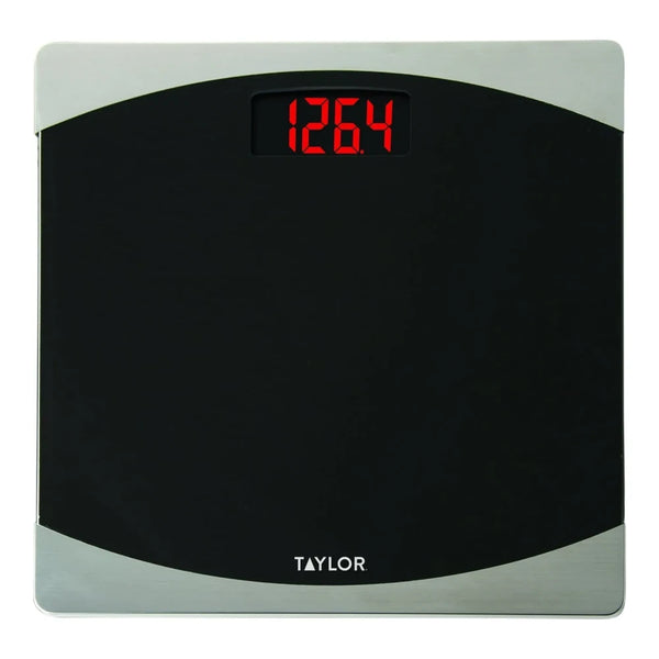 Taylor 75624072 400lb. Black Digital Glass Bathroom Scale