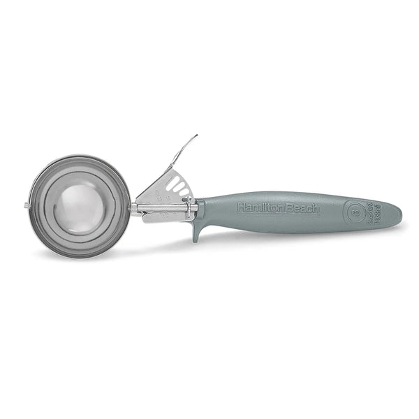 Hamilton Beach 80-08 #8 Gray Thumb Press Scooper with Comfort Handle