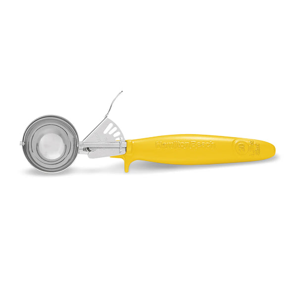 Hamilton Beach 80-20 #20 Yellow Thumb Press Scooper with Ergonomic Handle