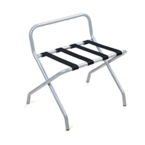 Forbes Industries 800-SH 24" Luggage Rack, Silver (Powder-epoxy) With Back Bar - The Horecastore