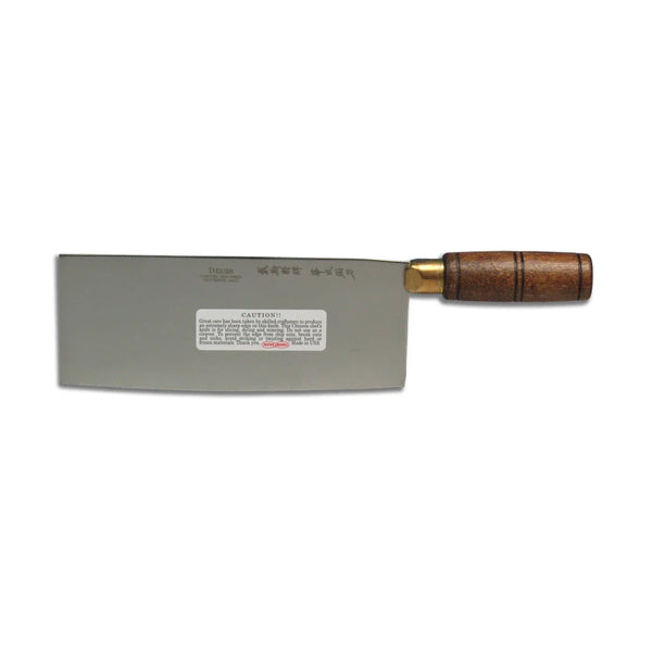 Dexter Russell 8040 Traditional 8" x 3 1/4" Chinese Chef's Knife Hardwood Handle S5198