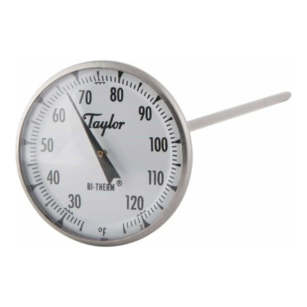 Taylor 8212J 1.75" Superior Grade Dial Instant Read Probe Thermometer, 25 - 125 F