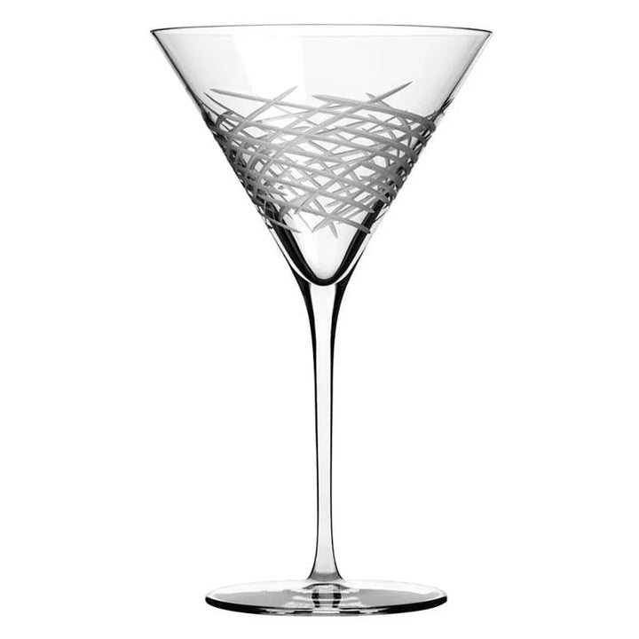 Libbey 9136/69477 10 oz. Crosshatch Martini Glass HD2 Rim - Case of 12 Pcs