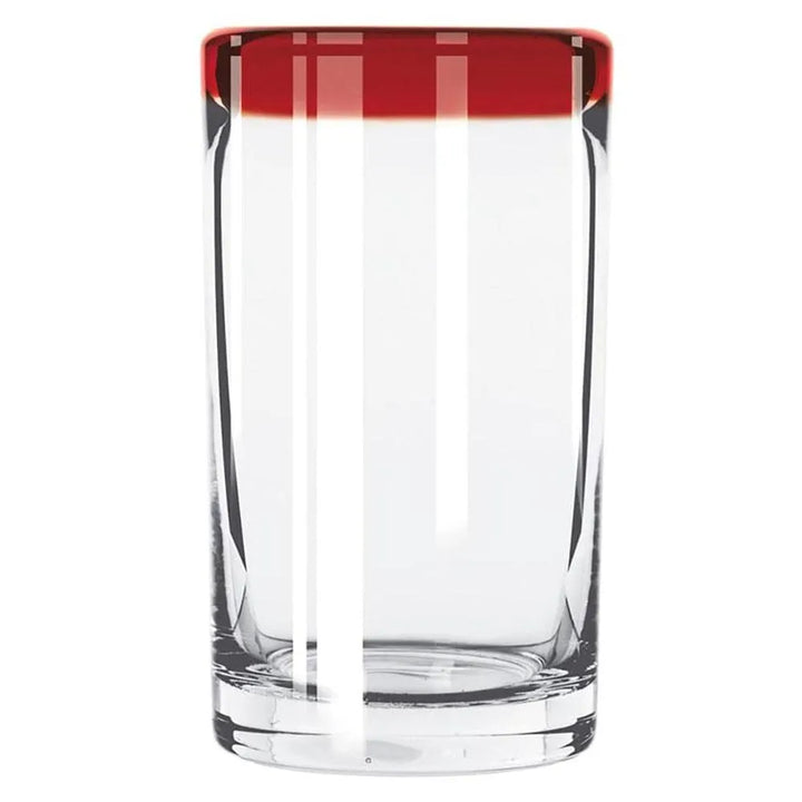 Libbey 92303R 16 oz. Aruba Cooler Glass With Red Rim - Case of 12 Pcs