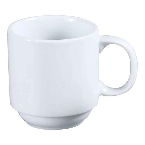 Yanco AC-12-P ABCO 12 Oz White Porcelain Prime Stackable Coffee/Tea Mug, Pack of 36