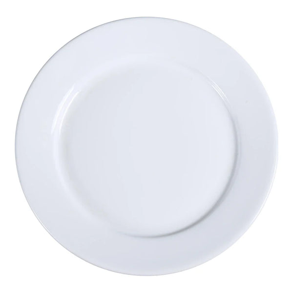 Yanco AC-25 ABCO 14" White Porcelain Round Plate, Pack of 6