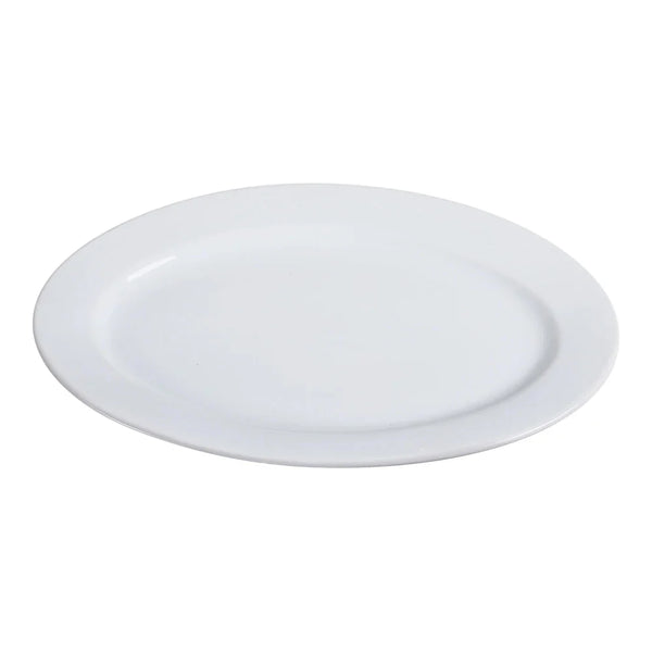 Yanco AC-41 ABCO 10" White Porcelain Dinner Platter, Pack of 12