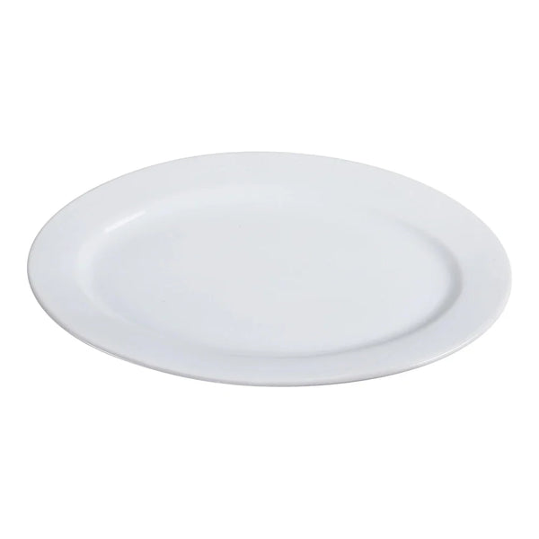 Yanco AC-51 ABCO 10.5" White Porcelain Serving Platter, Pack of 12