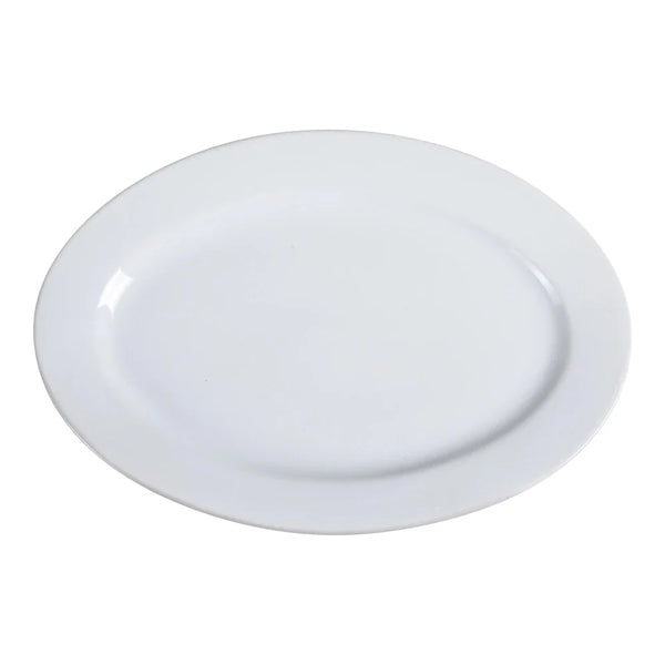 Yanco AC-91 ABCO 20" White Porcelain Oval Serving Platter, Pack of 4