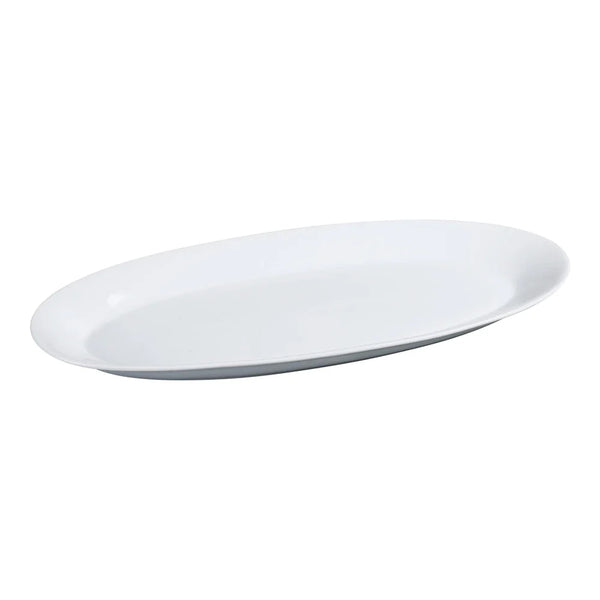 Yanco AC-96 ABCO 7.75" White Porcelain Fishia Platter, Pack of 12