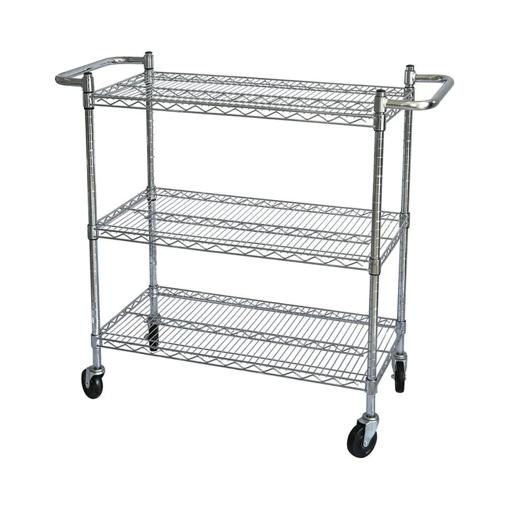 CAC China ACCW-1836S Cart Chrome-Plt. Wire 3-Tier 18x36x42"H Set